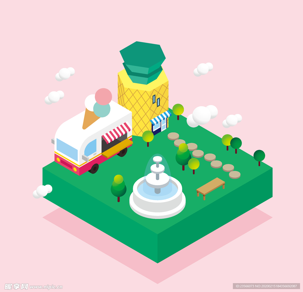 小清新卡通生活插画