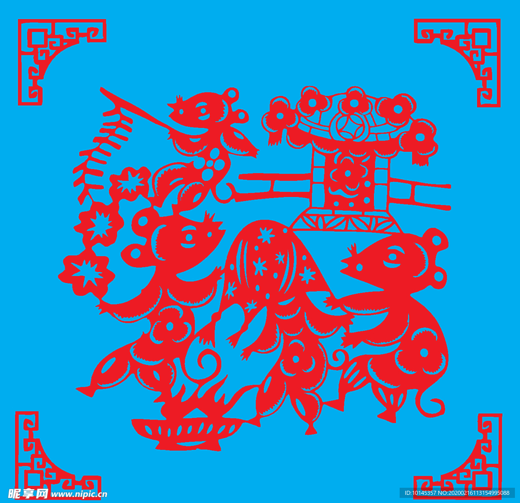 老鼠剪纸