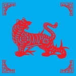 老虎剪纸