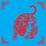 老虎剪纸