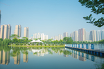 仙女湖倒影城市建筑