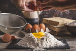 烘焙鸡蛋面粉高清摄影图片