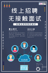 武汉病毒疫情线上面试招聘海报