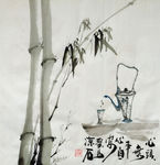竹 酒壶 茶壶  聚马凉石