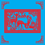 养鹿剪纸