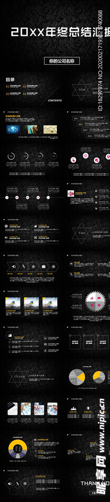黑色商务风年终总结汇报PPT模