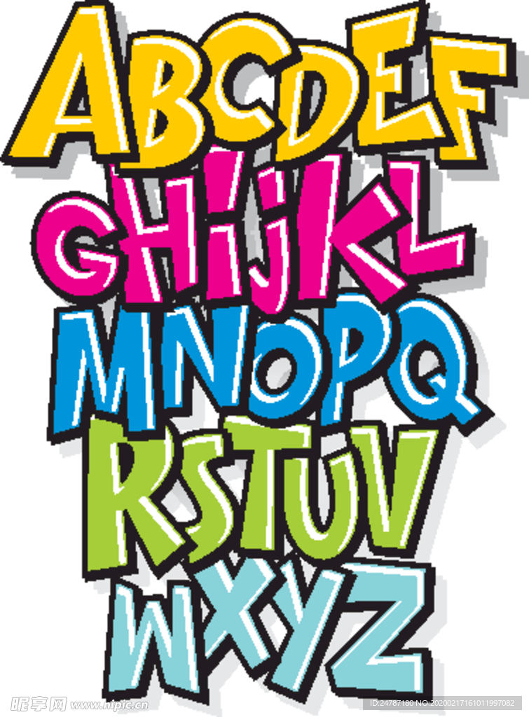 卡通字母