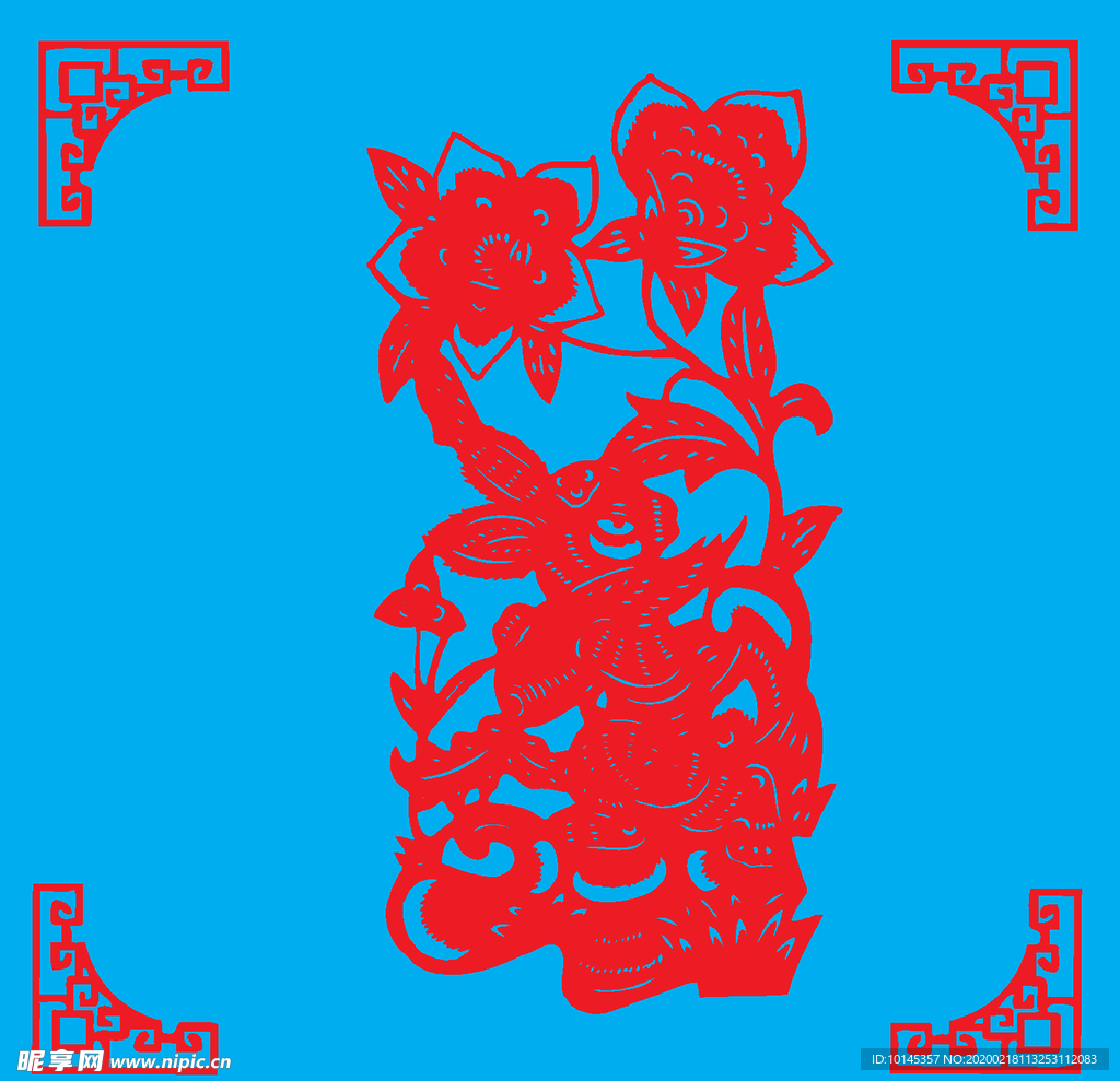 兔子剪纸
