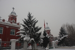 东北建筑雪景