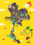 城市旅游创意卡通插画