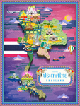 城市旅游创意卡通插画