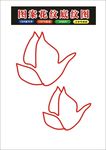 原创矢量花朵底纹翔云边框