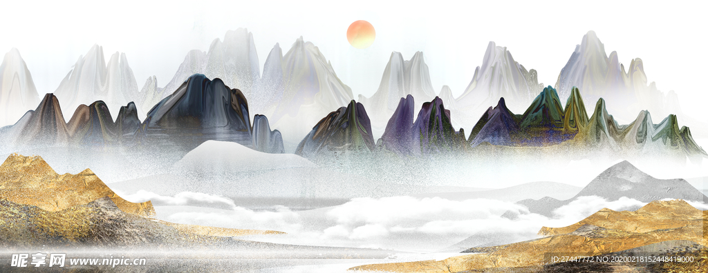 中国风山脉背景