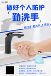 预防冠状肺炎流感病毒海报