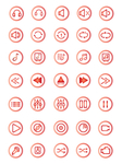 红色播放器icons