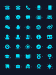 蓝色手机主题icons