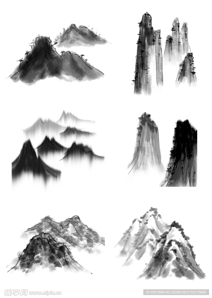 山水画免抠