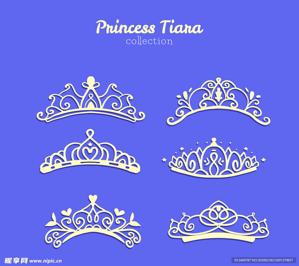 美丽 公主 王冠 紫色
