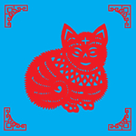 猫咪剪纸