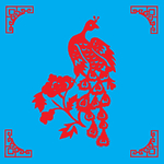 凤穿牡丹剪纸