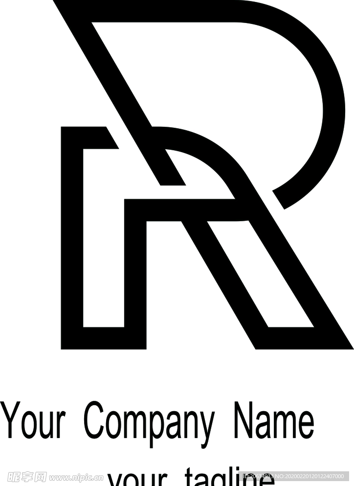 R字母 标识标志 LOGO