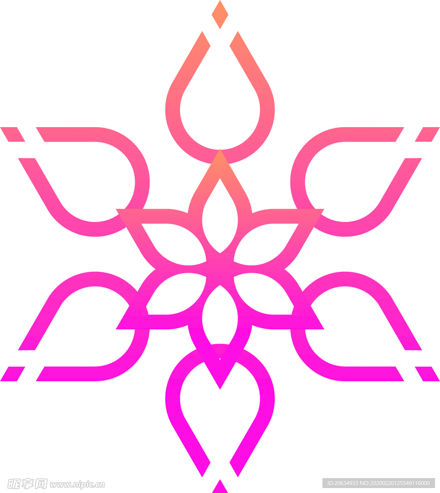 雪花标识  LOGO  标志