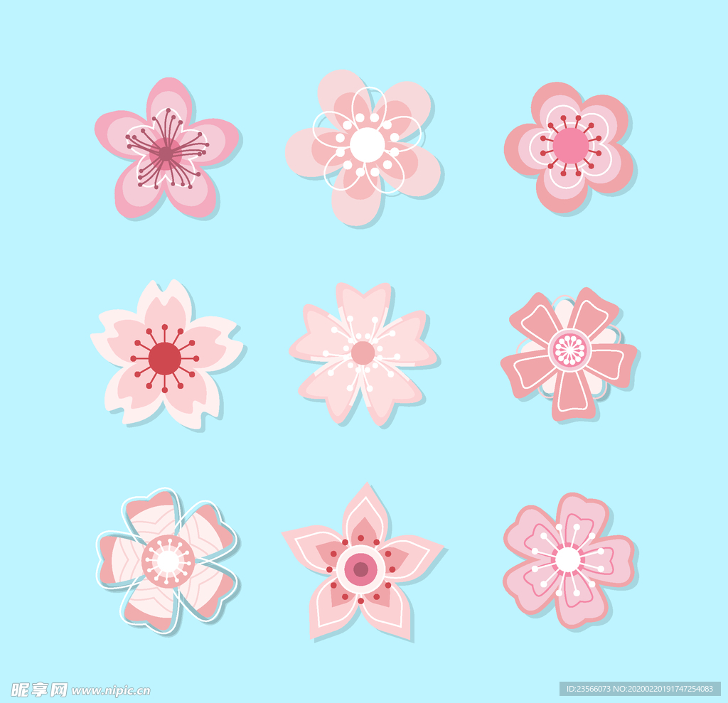 粉色桃花创意图案