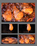 卤鸡腿美食制作视频素材