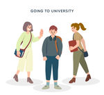 卡通人物 学生 书包 背包
