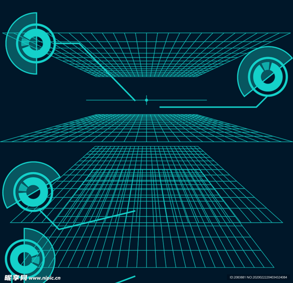 分层网格未来科技背景