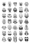 黑白简笔创意小图案