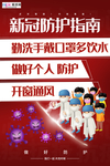预防冠状肺炎流感病毒海报
