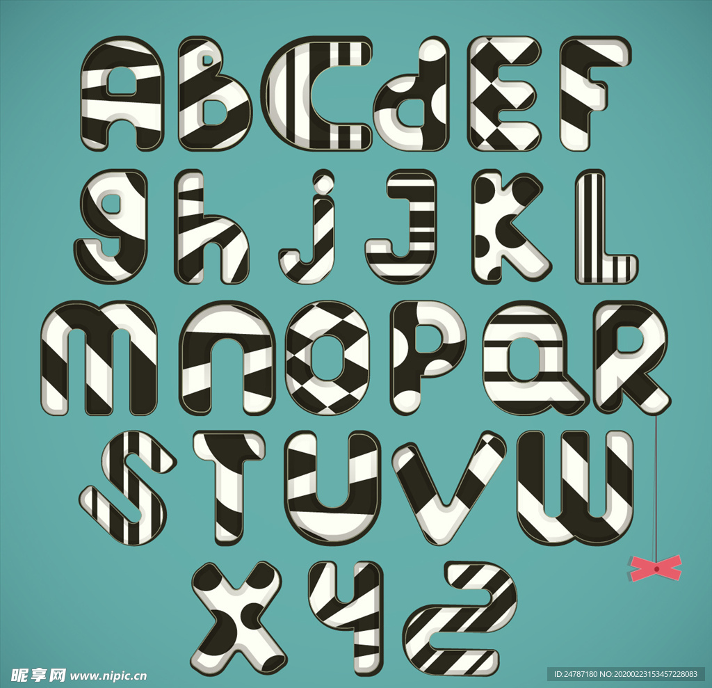 卡通字母