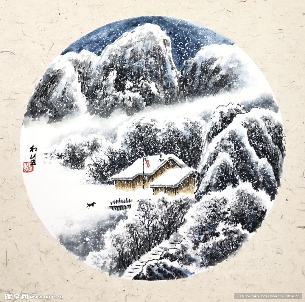 雪景国画