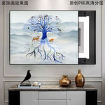 生命树现代简约电表箱装饰画