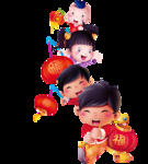 卡通小孩