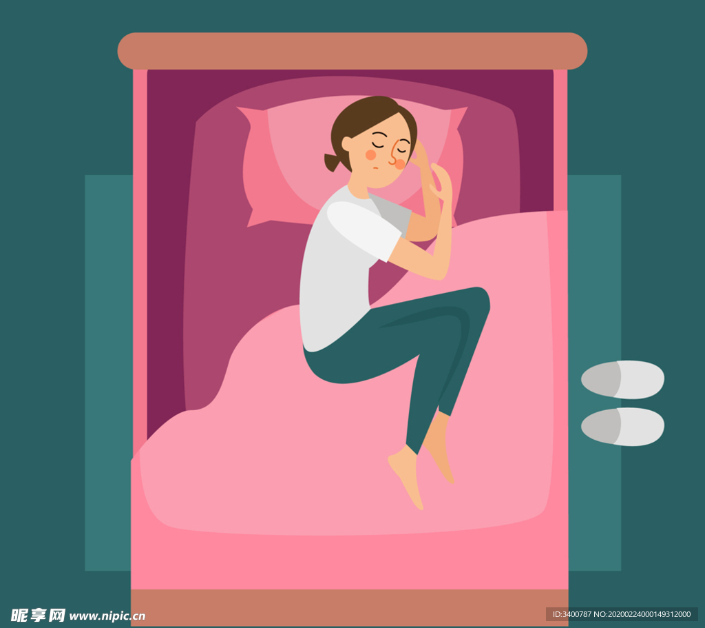 睡眠 粉色 女士 单独 单人