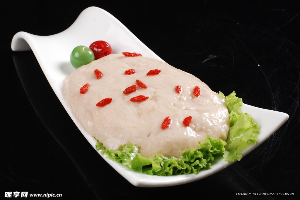 自制西式鱼滑传统美食摄影