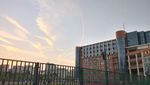 晚霞中的南通大学医学院