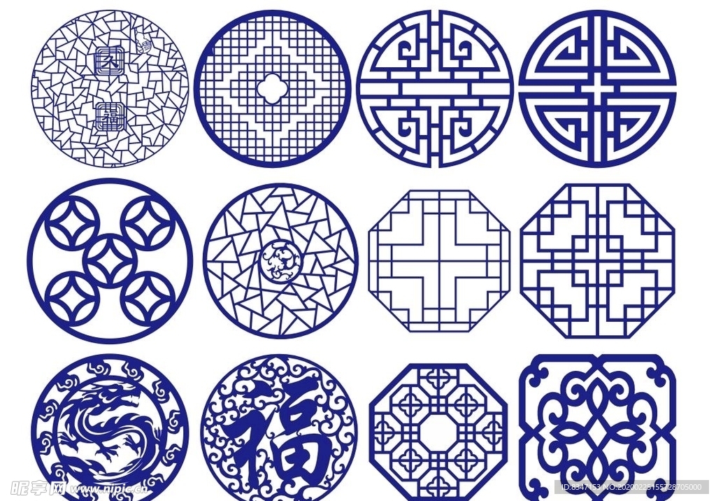 花格 窗花 镂空花纹 屏风 镂