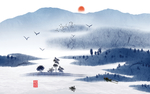 新中式山水壁画