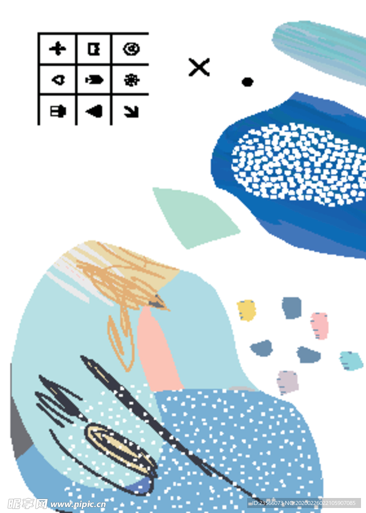 创意水彩涂鸦拼接