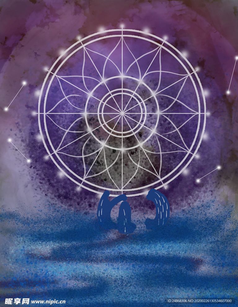 蓝色星空背景