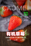 简约有机草莓绿色有机水果促销海