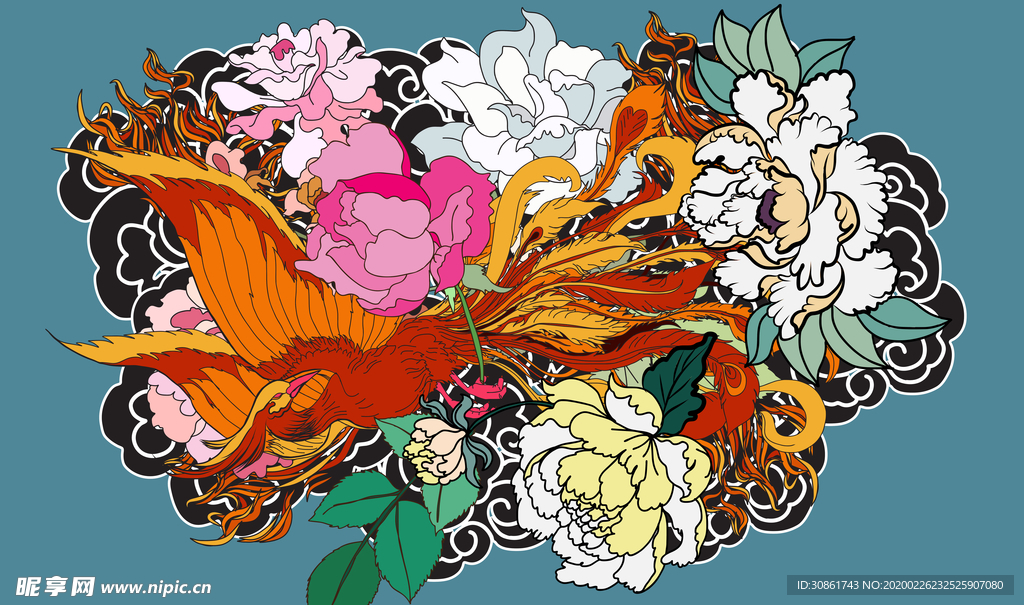 中式抽象背景装饰画