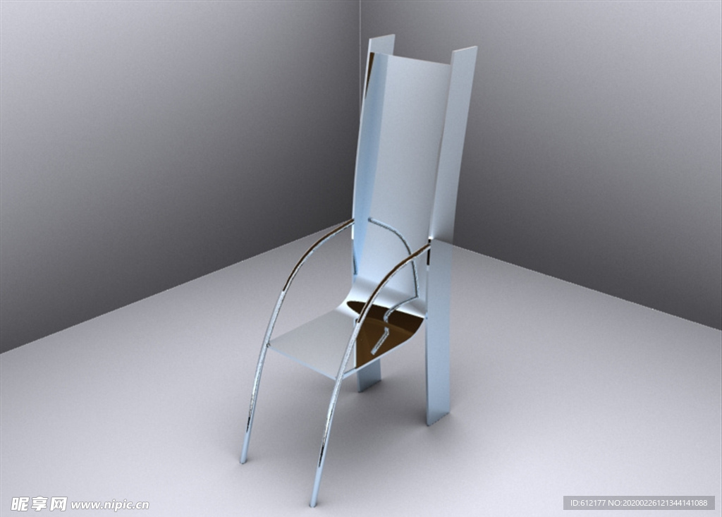 金属椅子模型