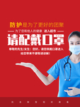 佩戴口罩宣传海报