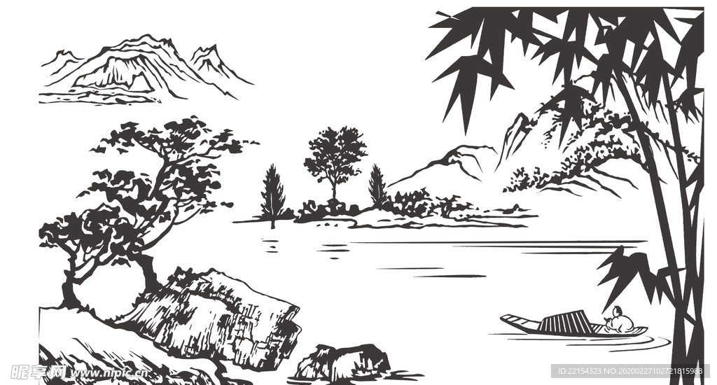 山水矢量图