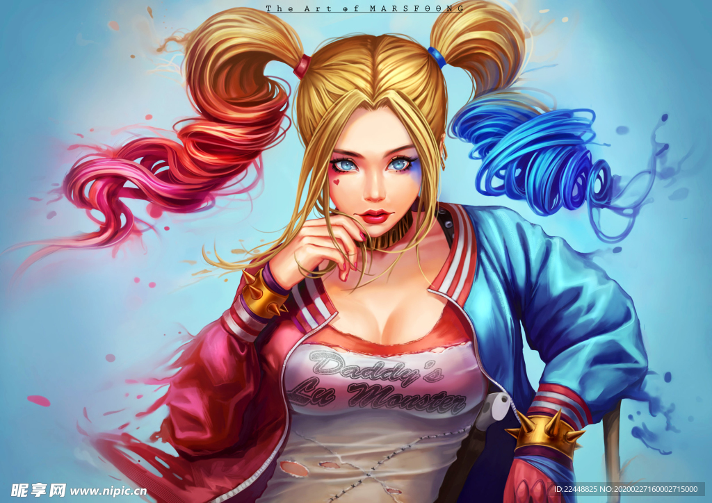 X特遣队小丑女COS同人形象画