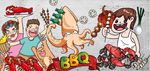BBQ烧烤背景墙PSD模板下载